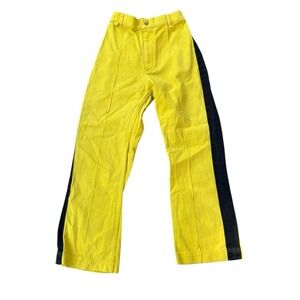 Big Bud Press‎ Western Pants Side Stripe Yellow Black 70s Flare, Size XS